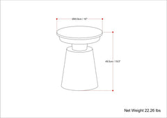 Jaxine - Side Table - Black / Gold