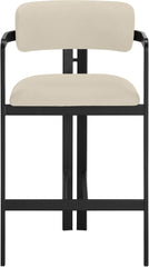 Aurum - Vegan Leather Upholstered Counter Stool With Graphite Black Base