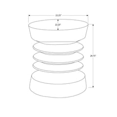 Contemporary Round Accent Table Indoor / Outdoor