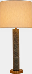 Opaline - Linen Textured Fabric And Brass Table Lamp