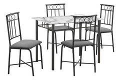 5 Pieces Dining Table Set, Small, Rectangular