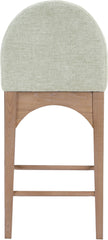 Waldorf - Chenille Stool With Natural Legs
