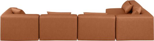 Cube - 5 Piece Modular Sectional - Cognac