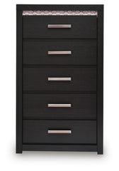 Shoralli - Five Drawer Chest - Black