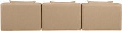 Cube - Modular 3 Piece Armless Sofa - Tan