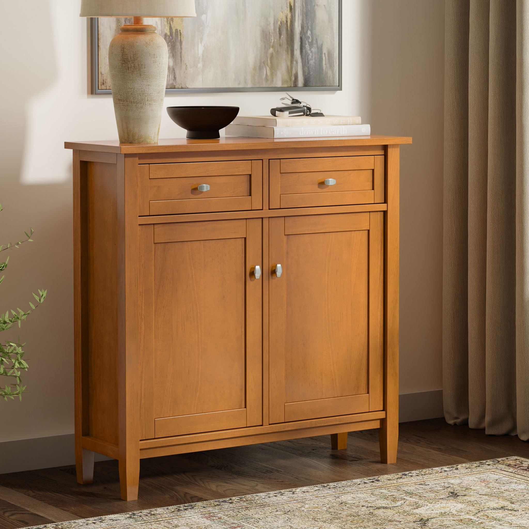 Warm Shaker - Entryway Storage Cabinet - Brown
