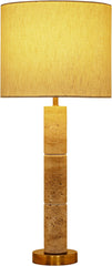 Opaline - Linen Textured Fabric And Brass Table Lamp