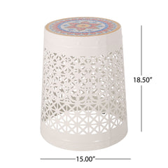 Cranbrook - Side Table With Tile Mosaic Top