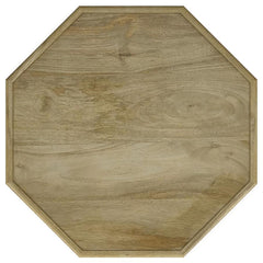 Torres - Octagonal Solid Mango Wood Side Table - Natural Brown