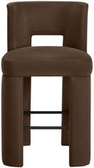 Zuno - Velvet Performance Fabric Upholstered Bar Stool (Set of 2)