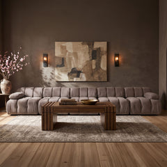 Orin - Velvet 5 Piece Modular Armless Sofa