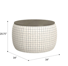 Revel - Storage Ottoman - White