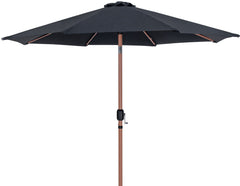 Fiji - Aluminum Patio Umbrella With Square Black And Teak Base