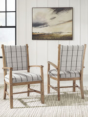 Ridgester - Dining Upholstered Arm Chair (Set of 2) - Light Brown