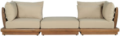 Mirella - 3 Piece Water Resistant Fabric Upholstered Outdoor Patio Modular Sofa