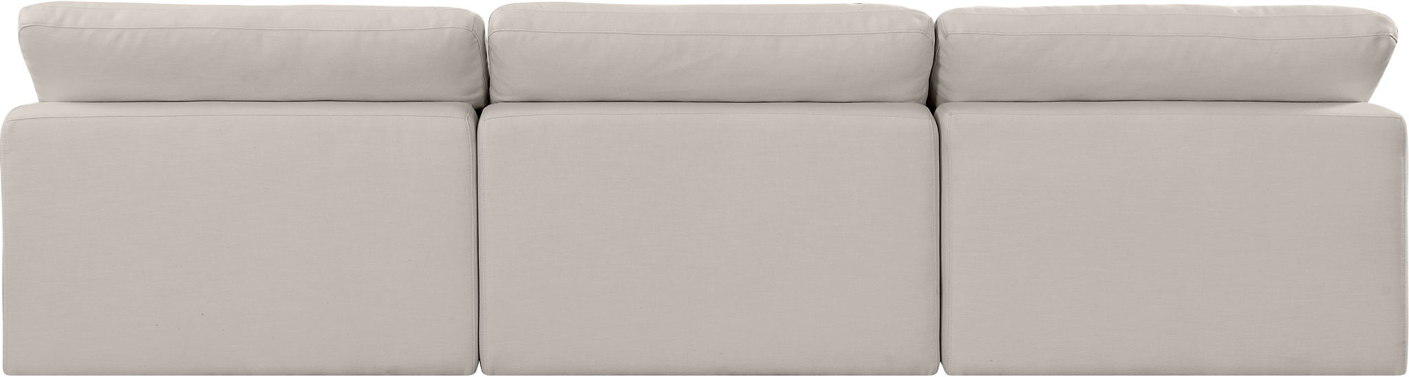 Comfy - Linen Modular Armless Sofa 3 Seats