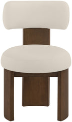 Atelier - Vegan Leather Upholstered Dining Chair (Set of 2) - Taupe / Painted Brown