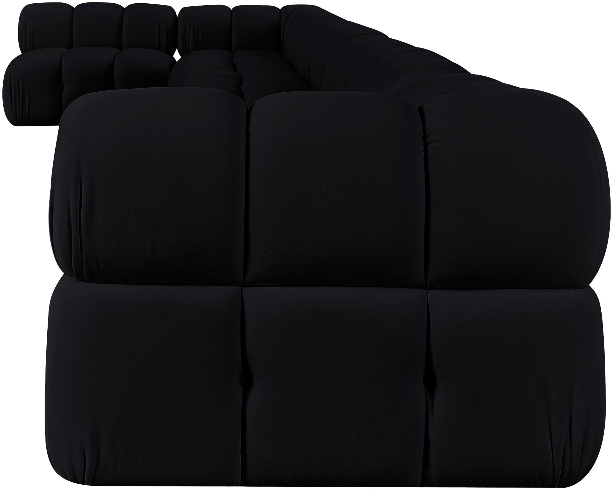 Orin - Velvet Performance Fabric Upholstered 8 Piece L-Shaped Sectional