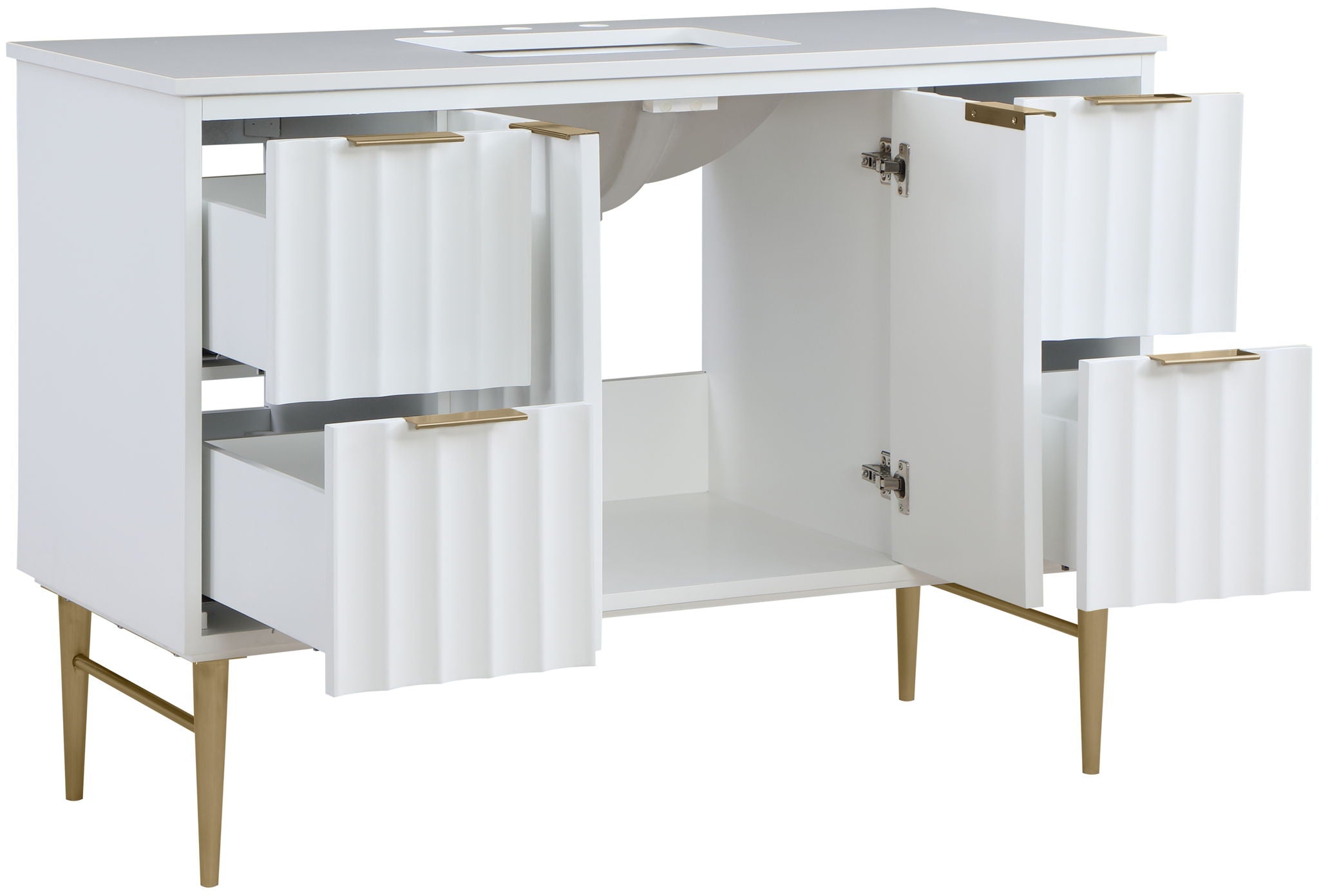 Modernist - Bathroom Vanity With Gold Legs