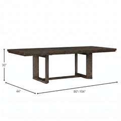 Trestle Dining Table With Leaf - Dark Oak