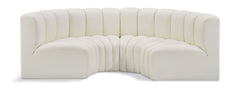 Arc - Faux Leather 4 Piece U-Shaped Modular Sofa