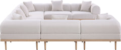 Laguna - 8 Piece Resilient Water Resistant Fabric 142" Upholstered Outdoor Patio Modular Sectional
