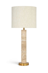 Opaline - Linen Textured Fabric And Brass Table Lamp