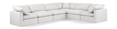 Indulge - Faux Leather 6 Piece Modular Corner Sectional