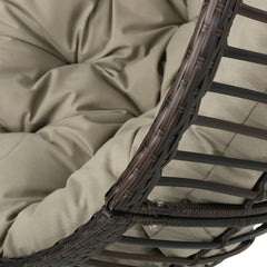 Hanging Basket Chair With Metal Frame And Seat Cushion