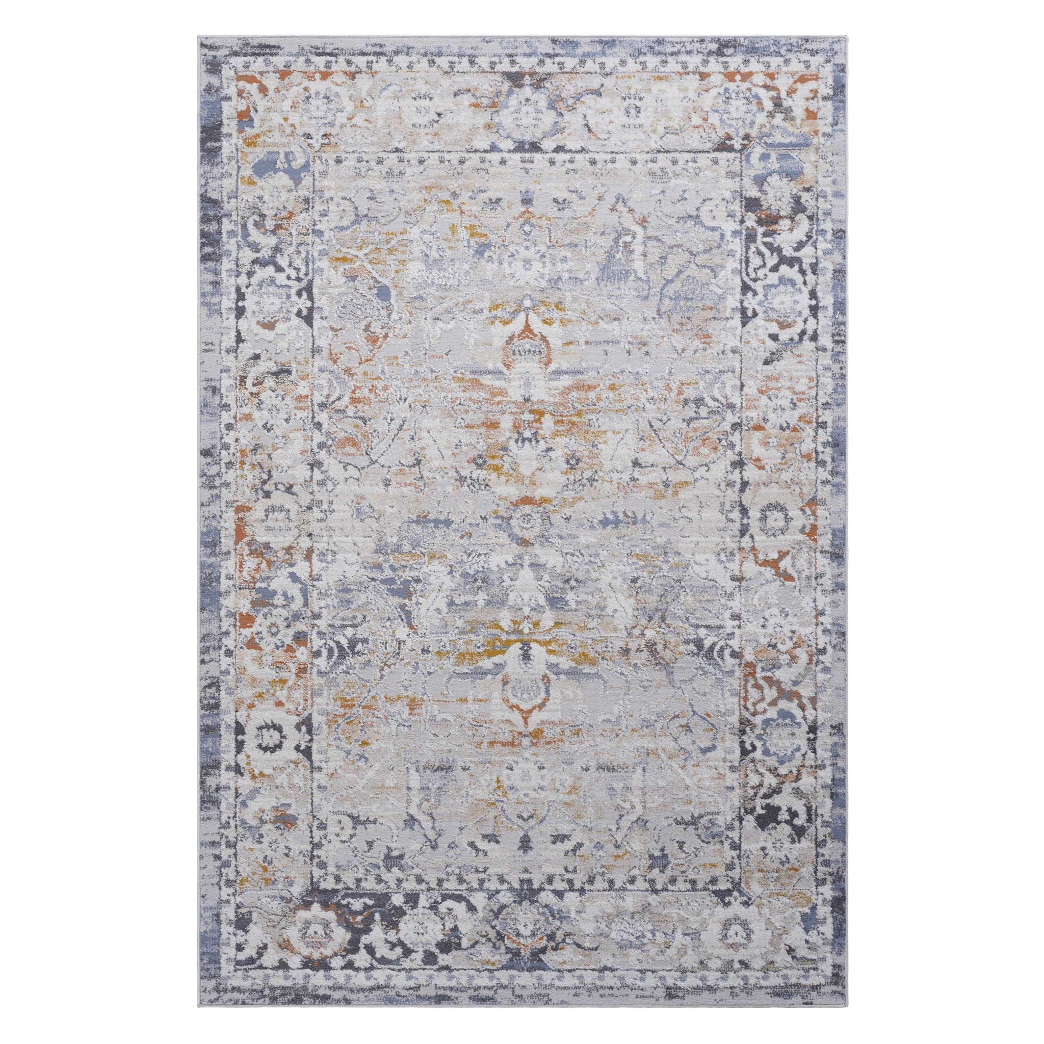 Payas - 5' X 7' Traditional Area Rug - Ivory / Gray