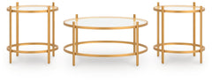 Pearlox - Gold - Occasional Table Set (Set of 3)