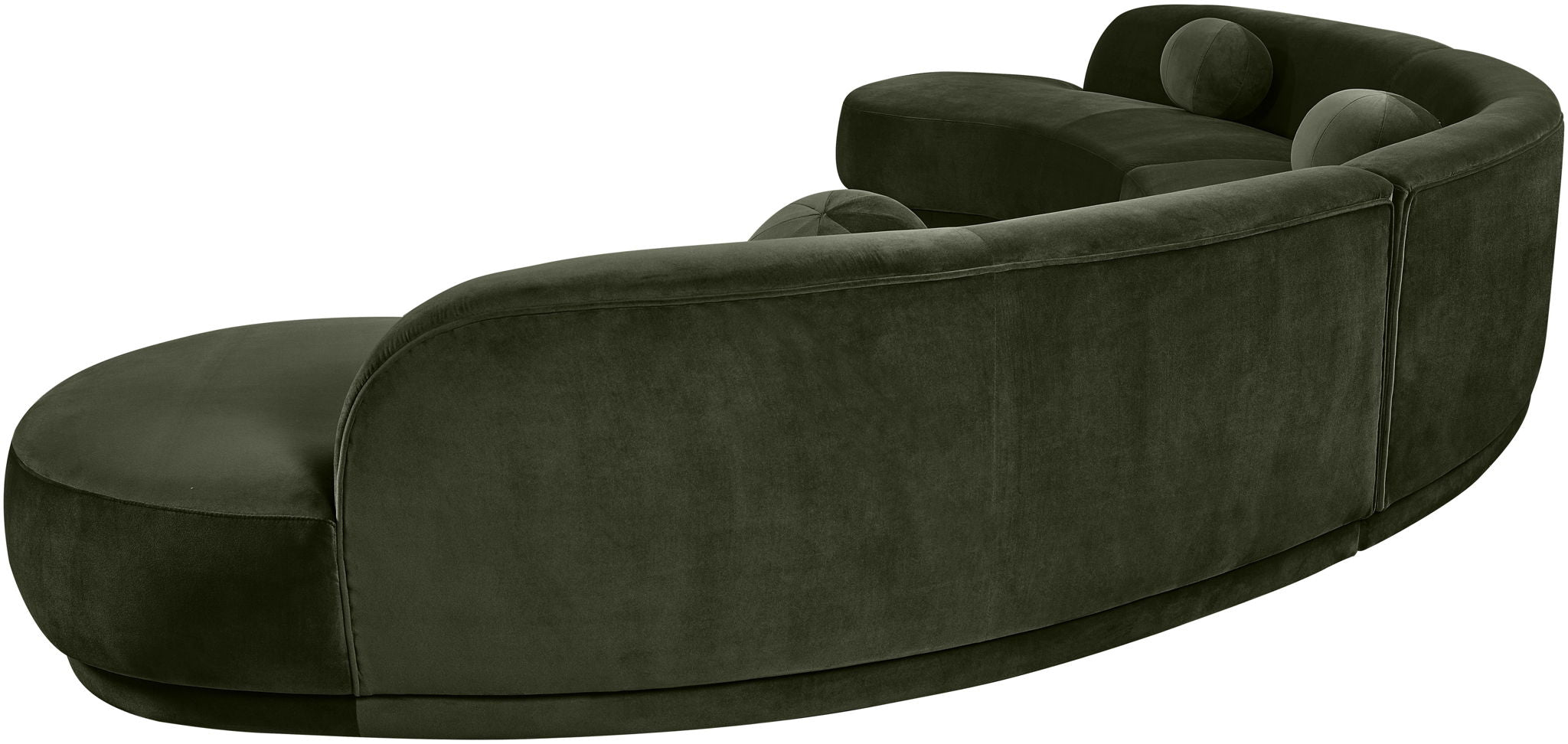 Avra - 177.5" Velvet Performance Fabric Upholstered Sectional