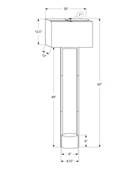 Lighting, Floor Lamp, Contemporary - Black / Beige