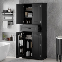 Bathroom Storage Cabinet With Multifunctional Storage Space, Drawer With Slide Rails, Adjustable Shelf