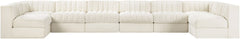 Rummi - Velvet Performance Fabric Upholstered 8 Piece Modular Sectional (With 2 Corner Chairs)