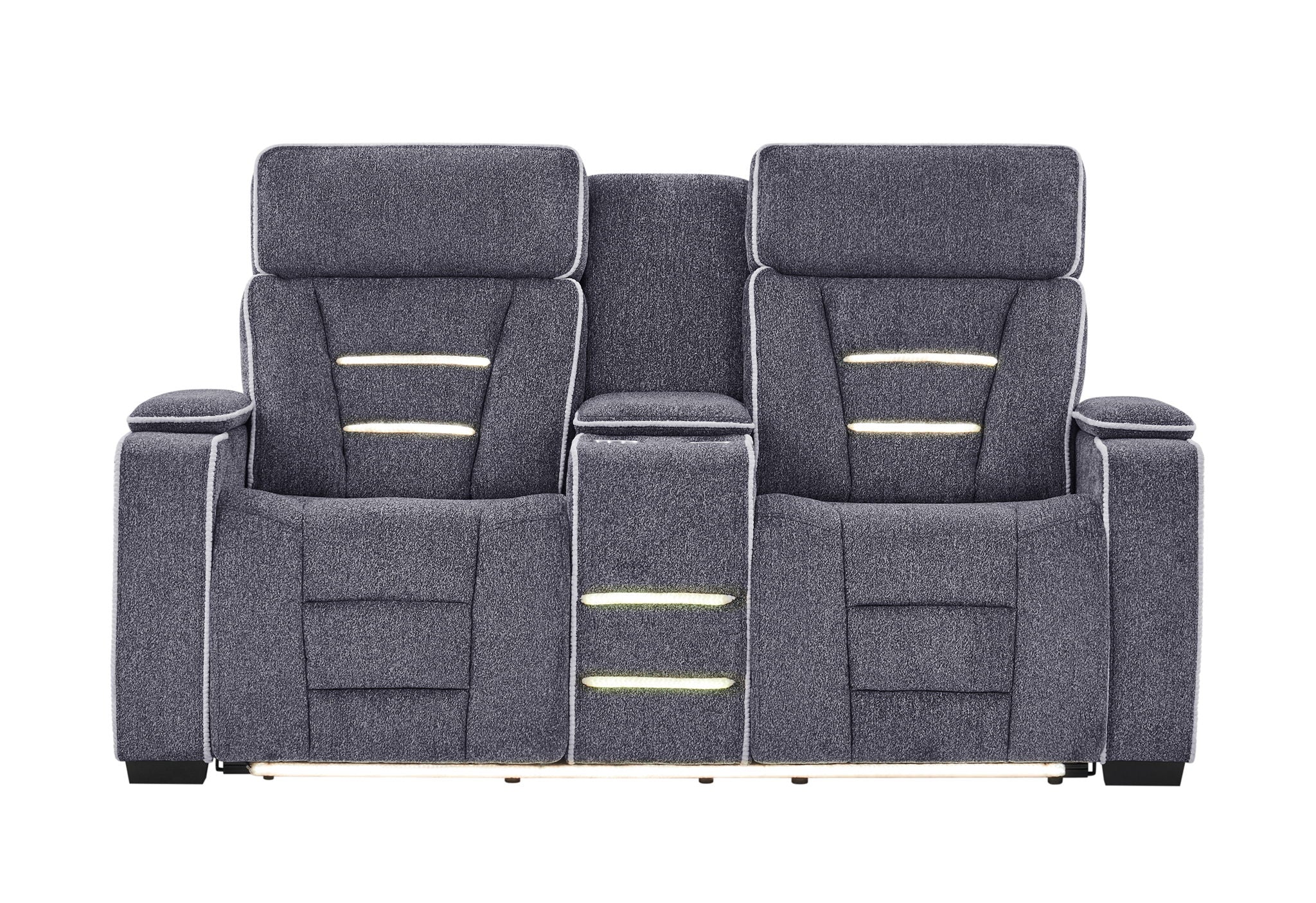 U1895 - P2 Reclining Sofa / Console Reclining Loveseat / Recliner - Dark Gray