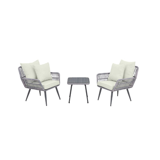 Cannes - 3 Piece Outdoor Patio Conversation Set