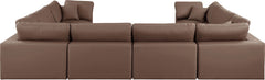 Comfy - 8 Piece Faux Leather Modular Sectional
