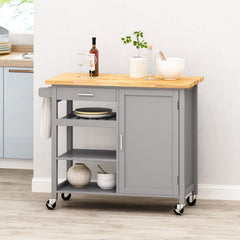 Contemporary Design Kitchen Cart With Wheels
