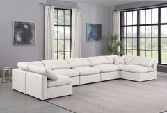 Indulge - Faux Leather 7 Piece Modular U-Shaped Sectional