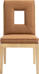 Gwendolyn - Faux Leather Dining Side Chair With Natural Frame (Set of 2)