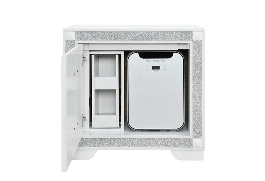 Soleil - Nightstand With Cooler And Speaker - White