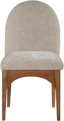 Waldorf - Chenille Dining Side Chair With Brown Legs