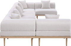 Laguna - 7 Piece Resilient Water Resistant Fabric 142" Upholstered Outdoor Patio Modular Sectional