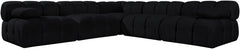 Orin - Velvet Fabric 5 Piece Modular Sectional
