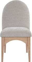 Waldorf - Chenille Dining Side Chair With Natural Legs