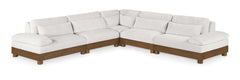 Turin - Chenille Fabric Upholstered Modular Sectional - Cream