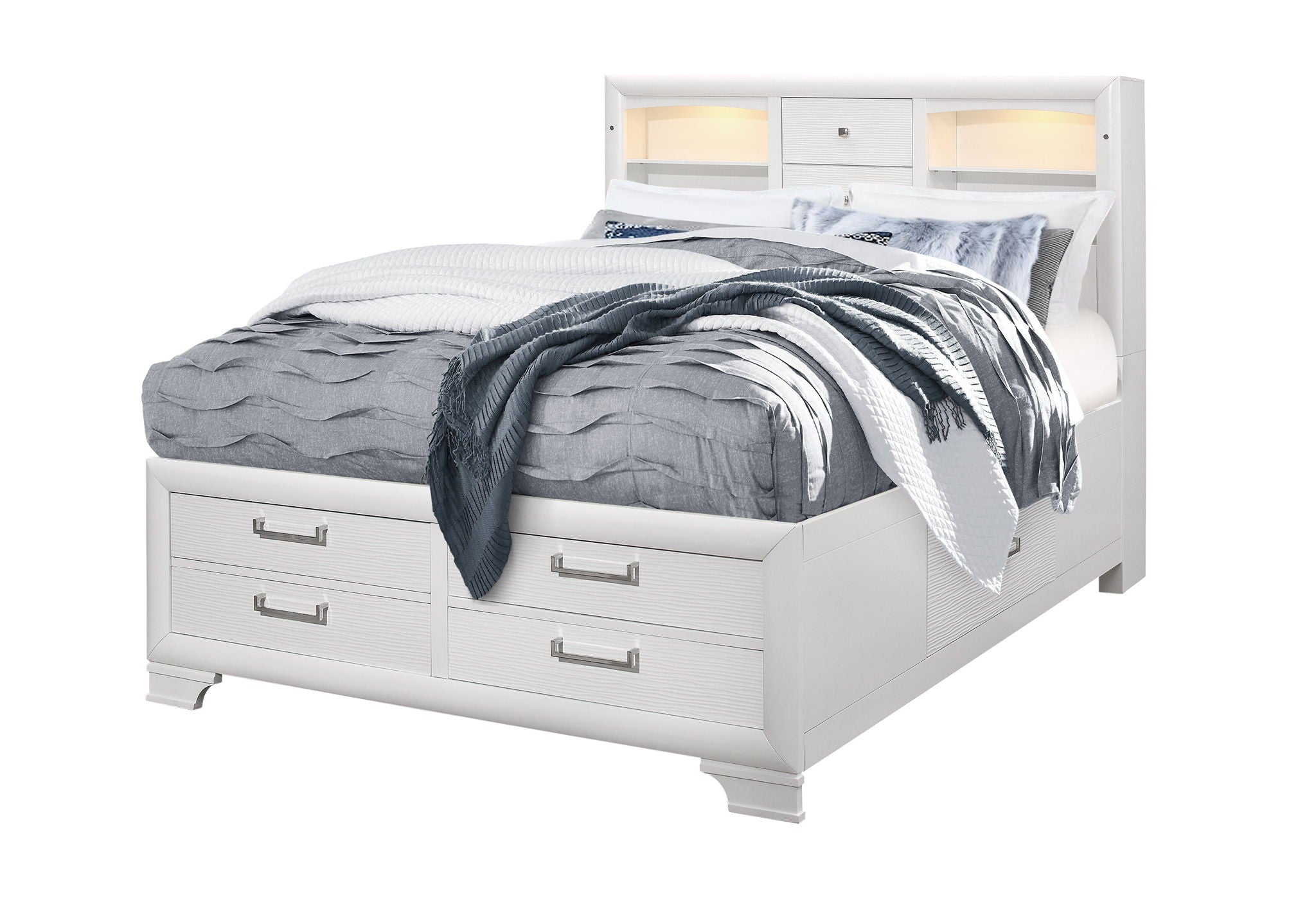 Jordyn - 5 Piece King Bedroom Set - White