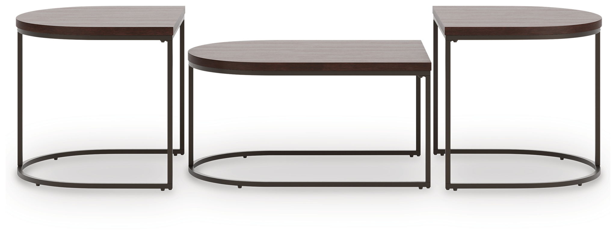 Vanmore - Dark Brown - Occasional Table Set (Set of 3)
