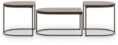 Vanmore - Dark Brown - Occasional Table Set (Set of 3)